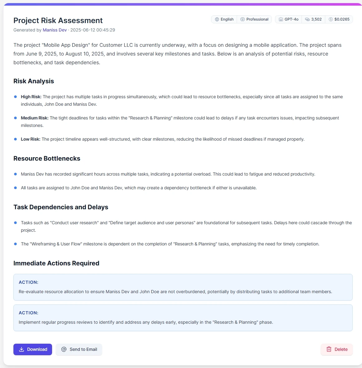 AI Analysis AI Project Analyzer for Perfex CRM