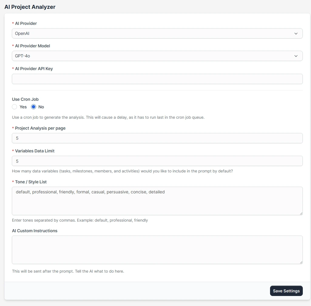 AI Project Analyzer for Perfex CRM