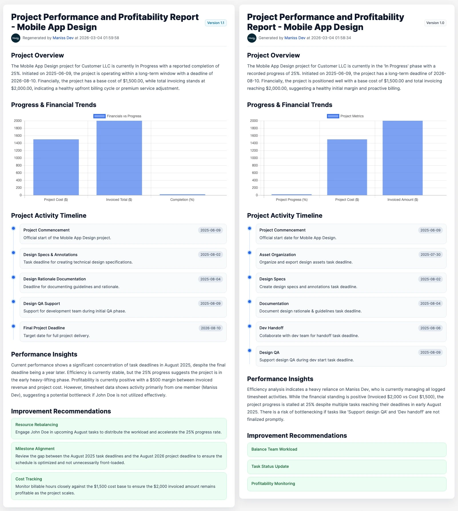 AI Report - Report Compare