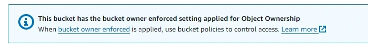 bucket owner enforced